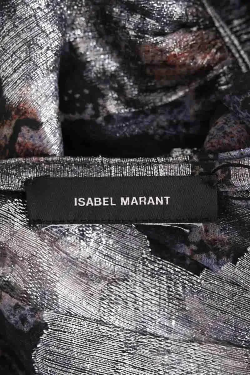 Robe Isabel Marant Argent en Synthétique