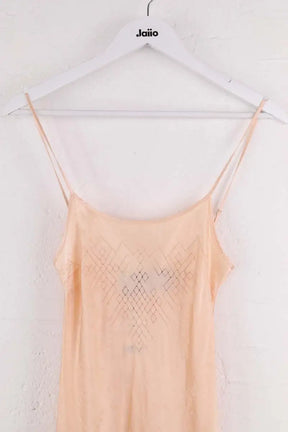 Robe Réalisation Beige en Soie