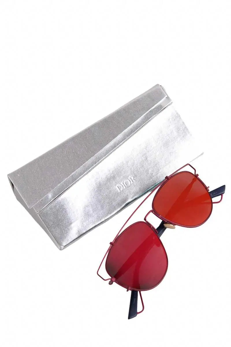 Lunettes de soleil Dior Bordeaux en Métal