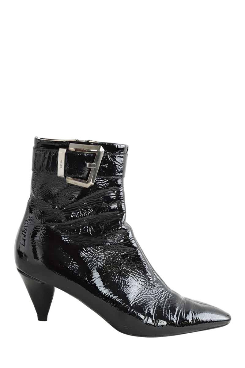 Boots à boucles Prada  Noir
