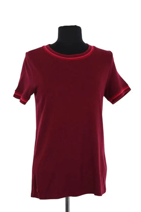 T-shirt Lacoste Bordeaux en Synthétique, taille S - Seconde Main