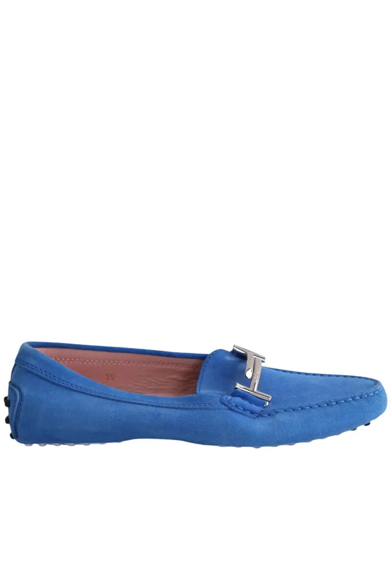 Mocassins Tod's Bleu en Daim, taille 39 - Seconde Main
