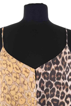 Top sans manche La Prestic Ouiston Beige en Soie