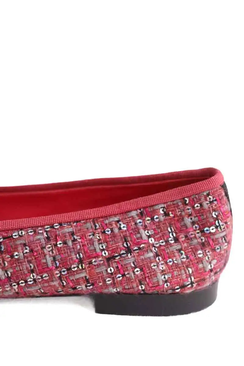 Ballerines Chanel Rose en Tweed