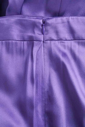 Pantalon droit DMN Violet en Soie