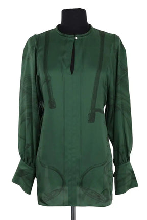 Blouse Hermès Vert en Soie, taille S - Seconde Main