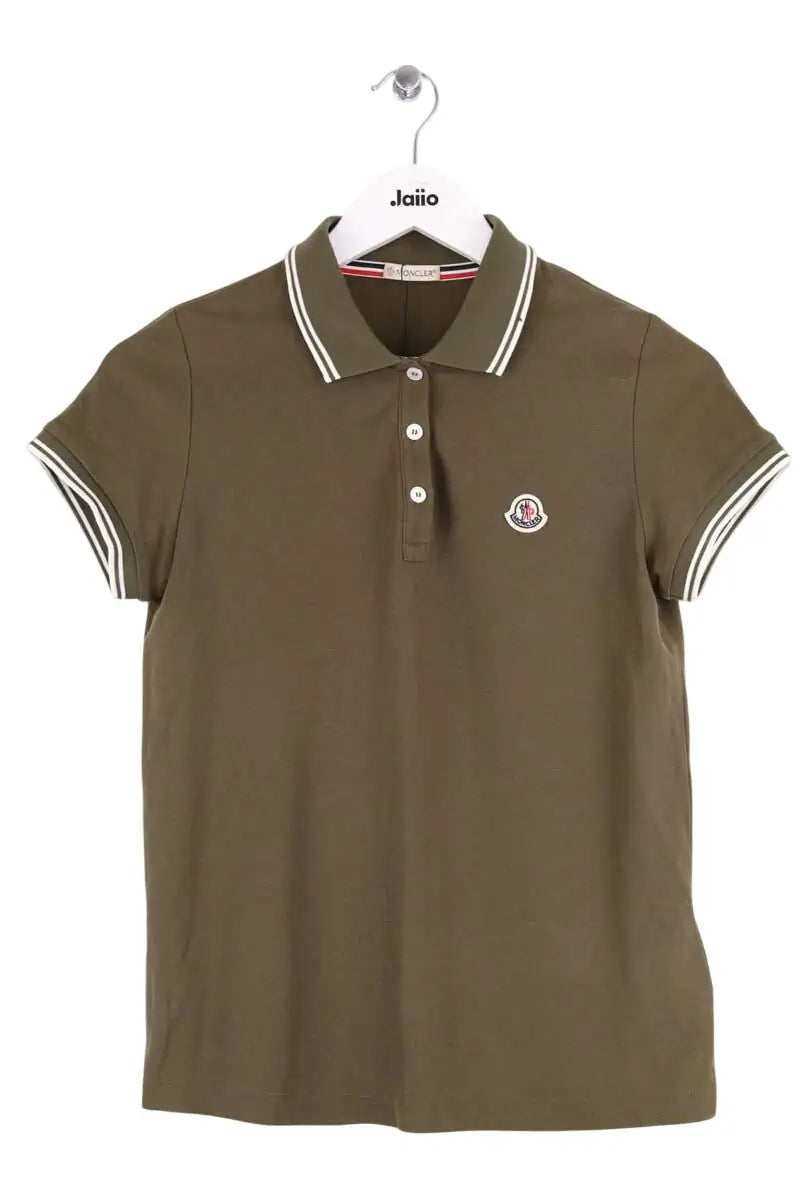 Polo Moncler Kaki en Coton, taille S - Seconde Main