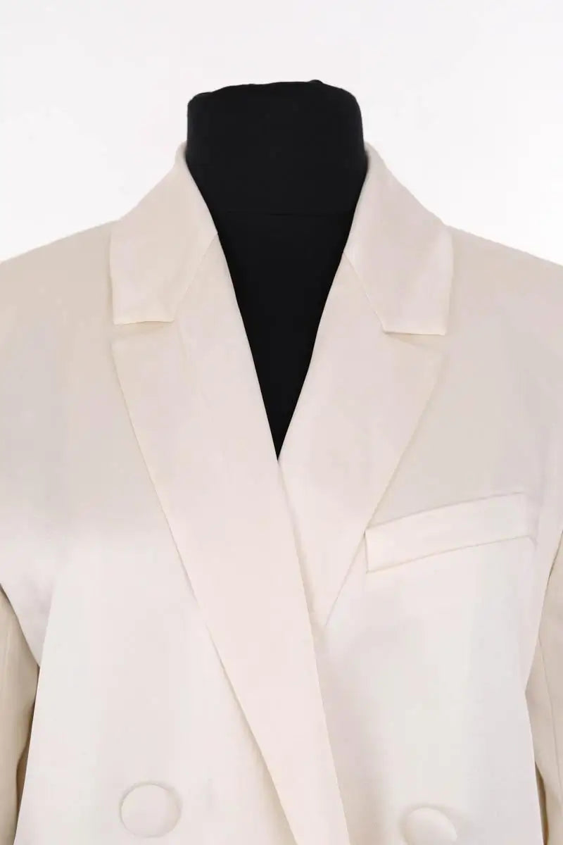 Blazer Sézane Ecru en Synthétique