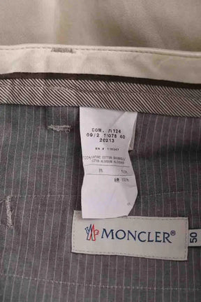 Pantalon droit Moncler Beige en Coton