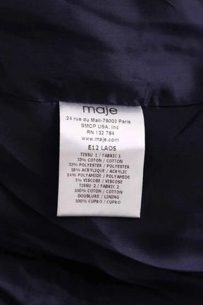 Veste Maje Bleu en Coton
