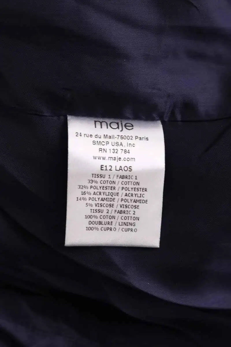 Veste Maje Bleu en Coton