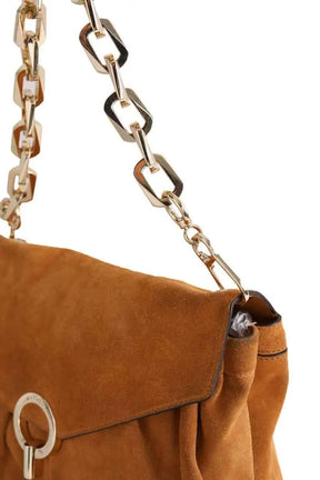 Sac porté épaule Sandro Camel en Cuir