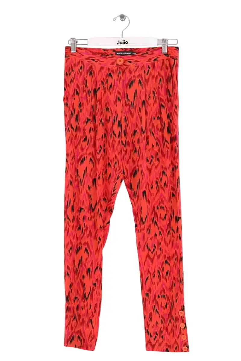 Pantalon droit Antik Batik Orange en Soie, taille XS - Seconde Main