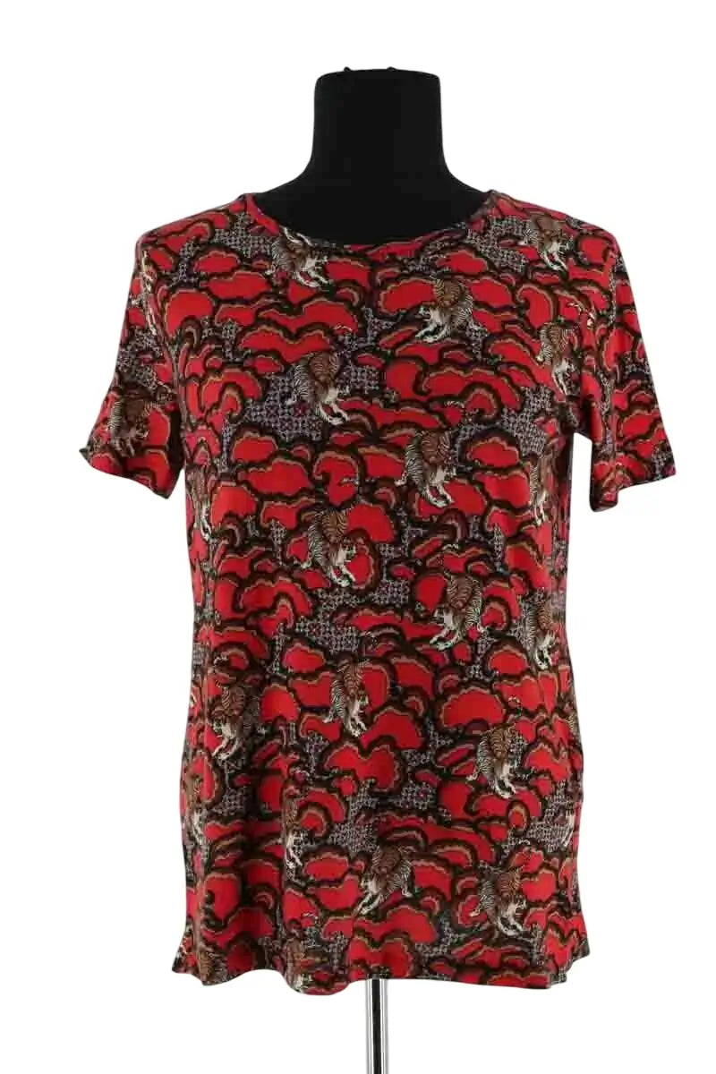 T-shirt Sandro Rouge en Coton, taille S - Seconde Main