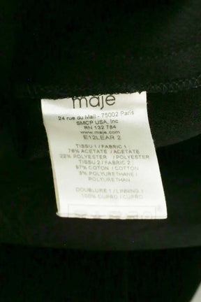 Robe Maje Noir en Synthétique