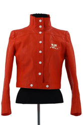 Veste Courrèges Orange en Synthétique, taille M - Seconde Main