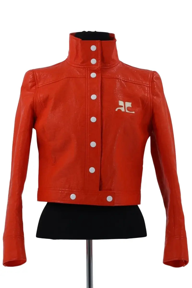 Veste Courrèges Orange en Synthétique, taille M - Seconde Main