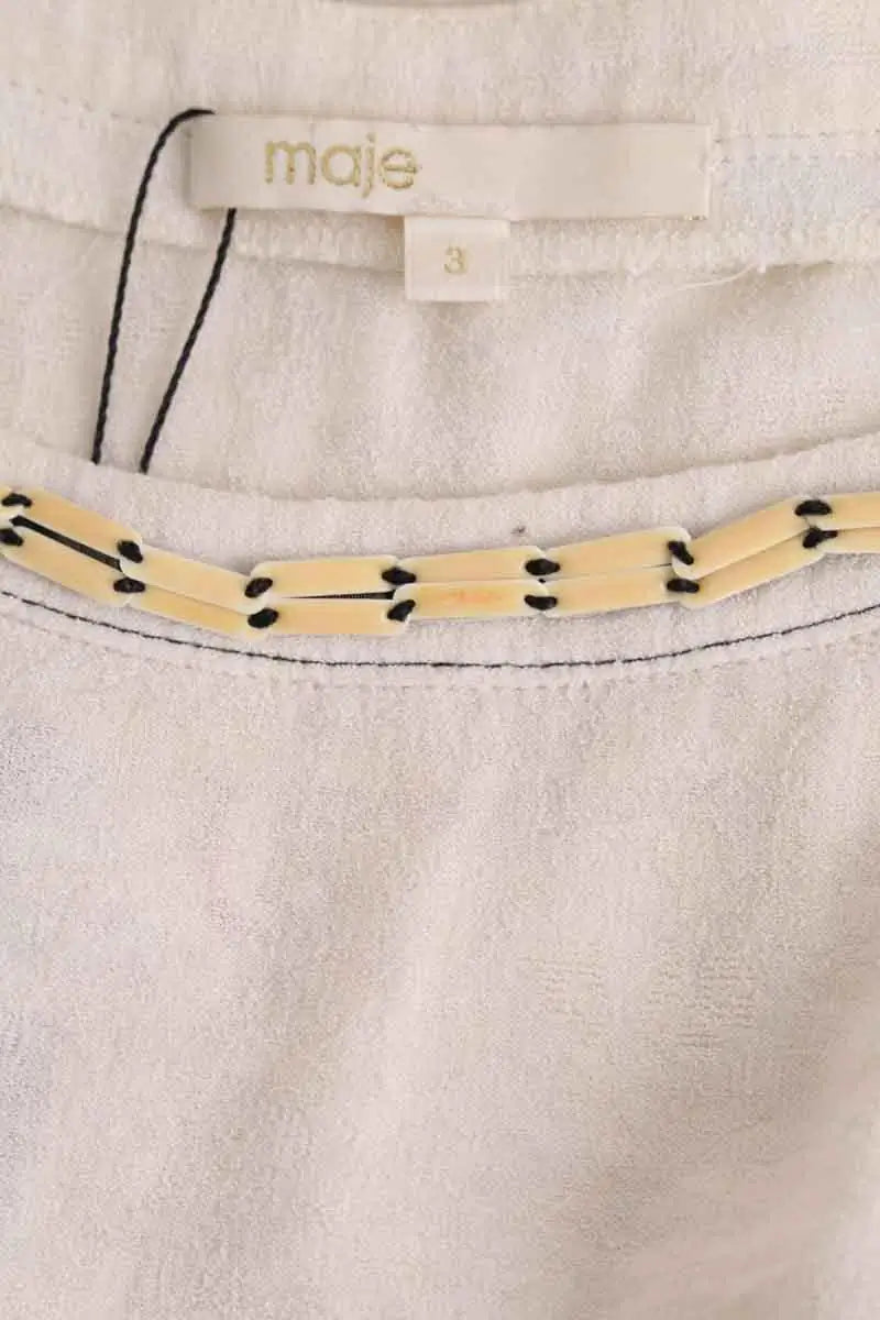 T-shirt Maje Beige en Synthétique