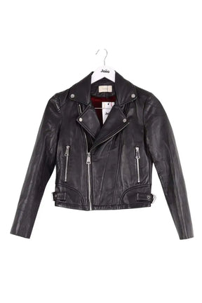 Veste Ba&Sh Etty Noir en Cuir, taille XS - Seconde Main