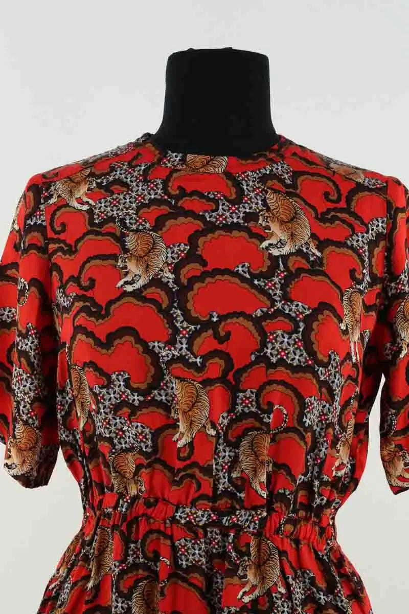 Robe Sandro Rouge en Soie