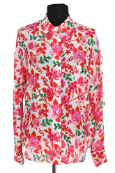 Blouse Essentiel Antwerp Rose en Soie, taille XS - Seconde Main