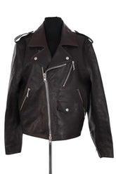 Veste Kenzo Marron en Cuir, taille M - Seconde Main
