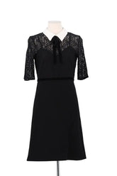 Robe The Kooples Noir en Coton, taille XS - Seconde Main