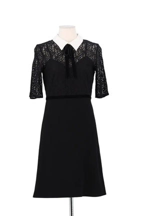 Robe The Kooples Noir en Coton, taille XS - Seconde Main