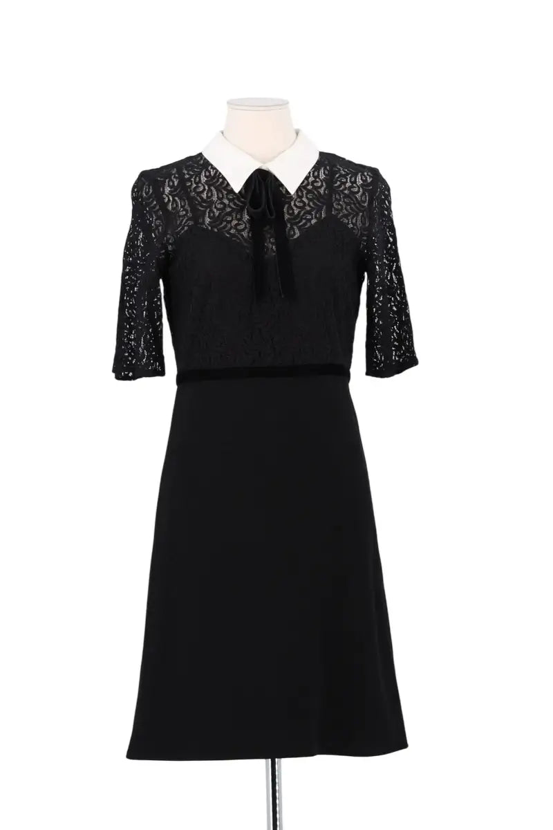 Robe The Kooples Noir en Coton, taille XS - Seconde Main