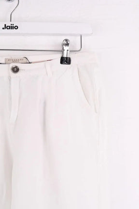 Pantalon droit Burberry Blanc en Coton
