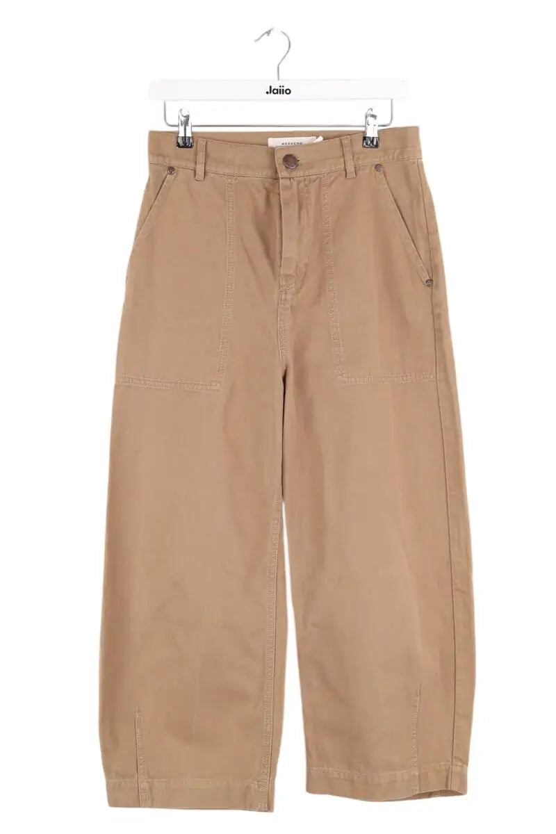 Jean large Max Mara Beige en Coton, taille M - Seconde Main
