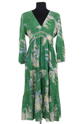 Robe Ba&Sh Vert en Coton, taille XS - Seconde Main