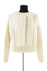 Pull Pinko Blanc en Coton, taille XS - Seconde Main