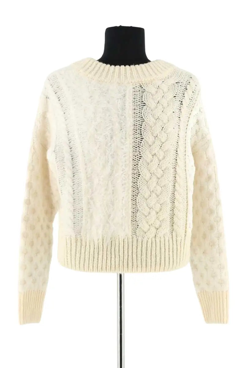 Pull Pinko Blanc en Coton, taille XS - Seconde Main