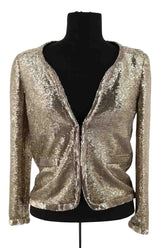 Veste Maje Doré en Paillettes, taille S - Seconde Main
