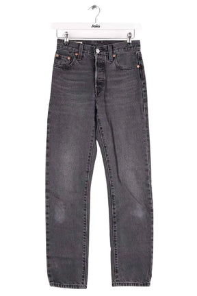 Jean droit Levi's 501 Noir en Coton, taille XS - Seconde Main