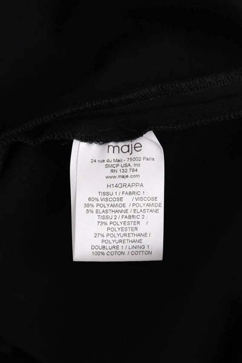 Jupe Maje Noir en Viscose