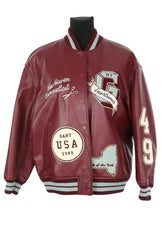 Blouson Gant Bordeaux en Cuir, taille S - Seconde Main