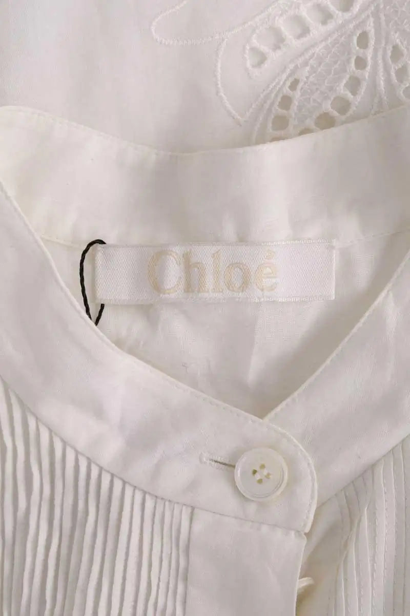 Robe Chloé Blanc en Coton