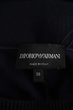 Pantalon large Emporio Armani Marine en Viscose