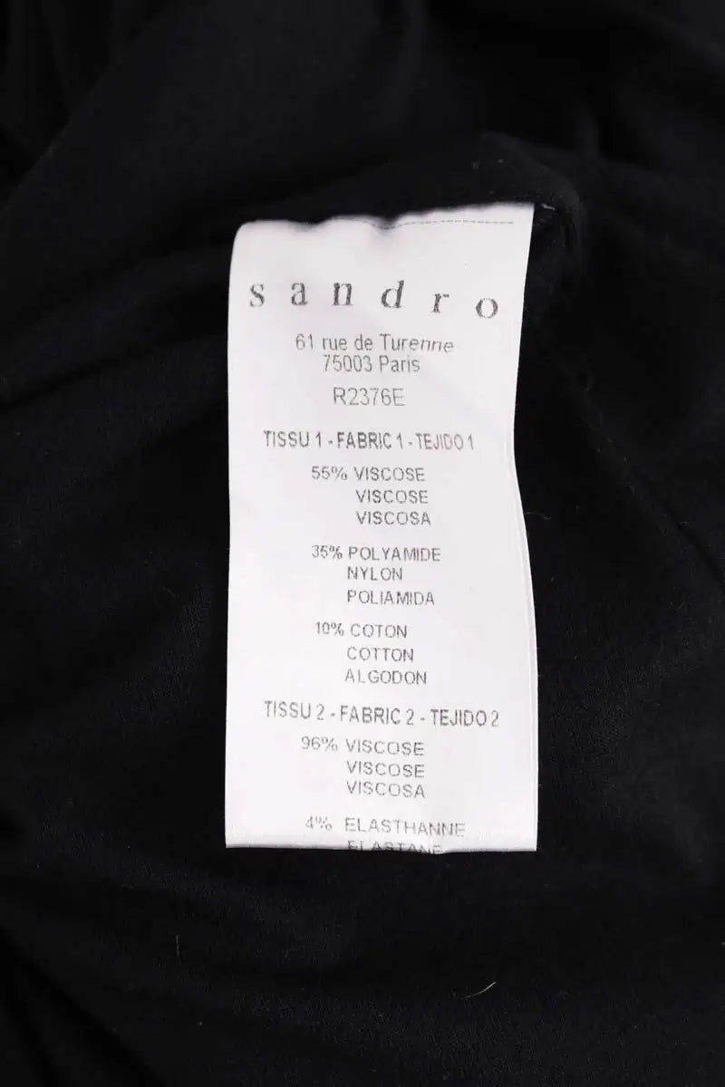 Robe Sandro Noir en Dentelle