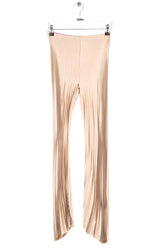 Pantalon droit Emanuel Ungaro Beige en Synthétique, taille XS - Seconde Main