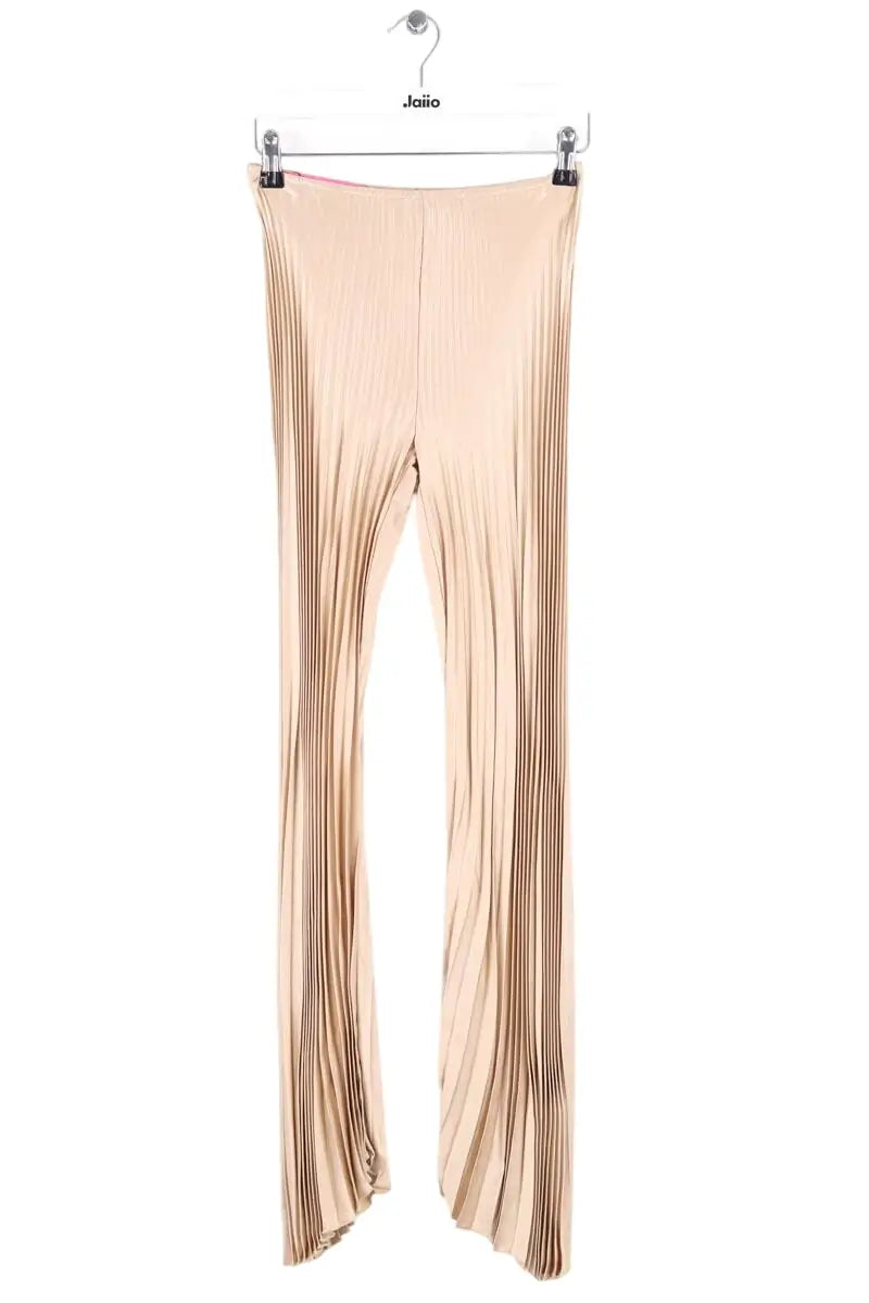 Pantalon droit Emanuel Ungaro Beige en Synthétique, taille XS - Seconde Main