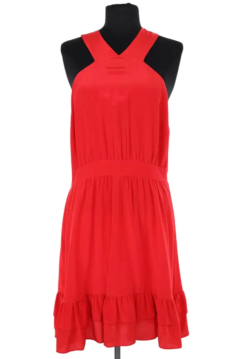 Robe Sézane Rouge en Soie, taille L - Seconde Main