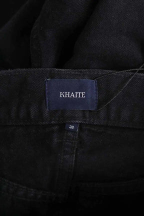 Jean large Khaite Hewitt Noir en Coton