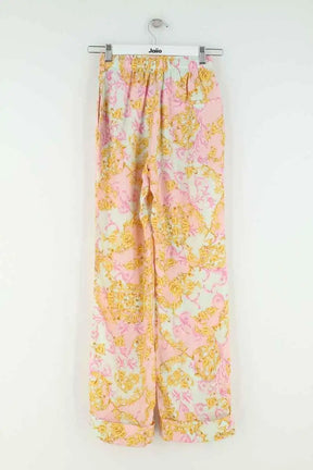 Pantalon droit The Kooples Jaune en Soie