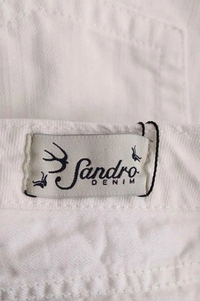 Jean droit Sandro Blanc en Coton