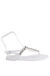 Sandales Stuart Weitzman Blanc en Caoutchouc, taille 38 - Seconde Main