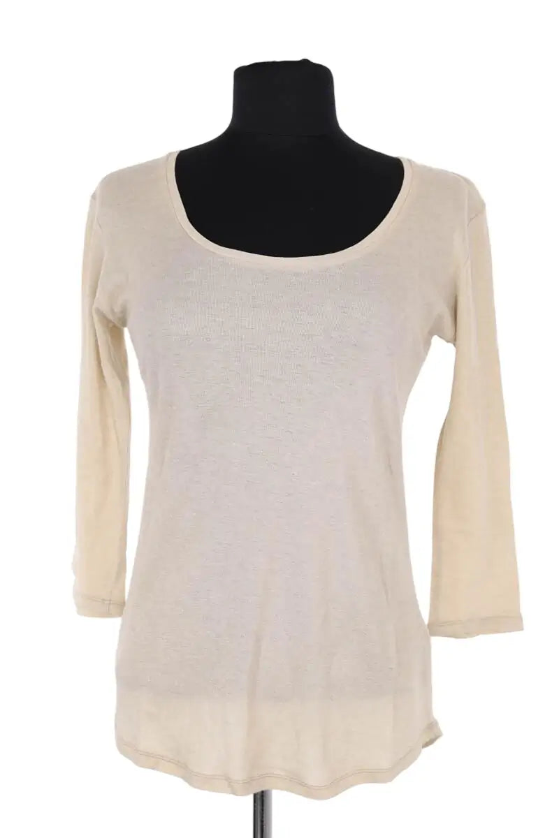 Top Majestic Filatures Beige en Coton, taille S - Seconde Main