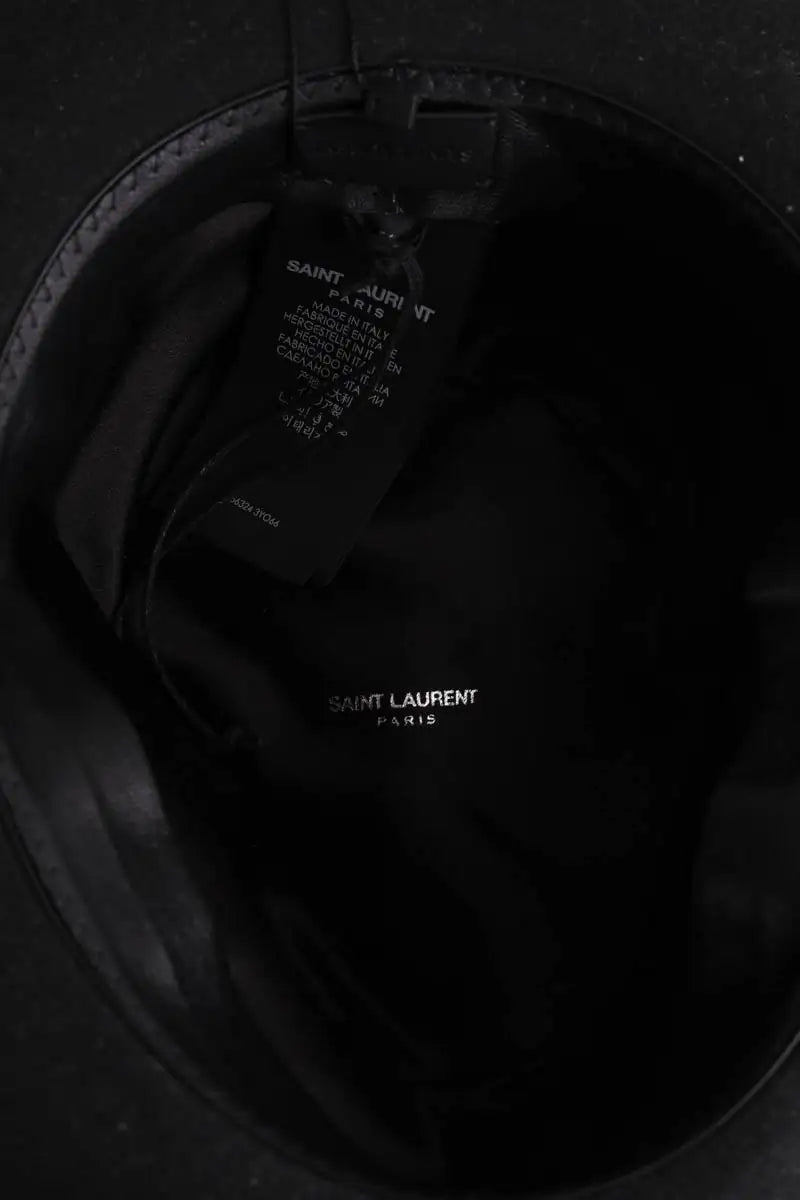 Chapeau Yves Saint Laurent Noir en Laine